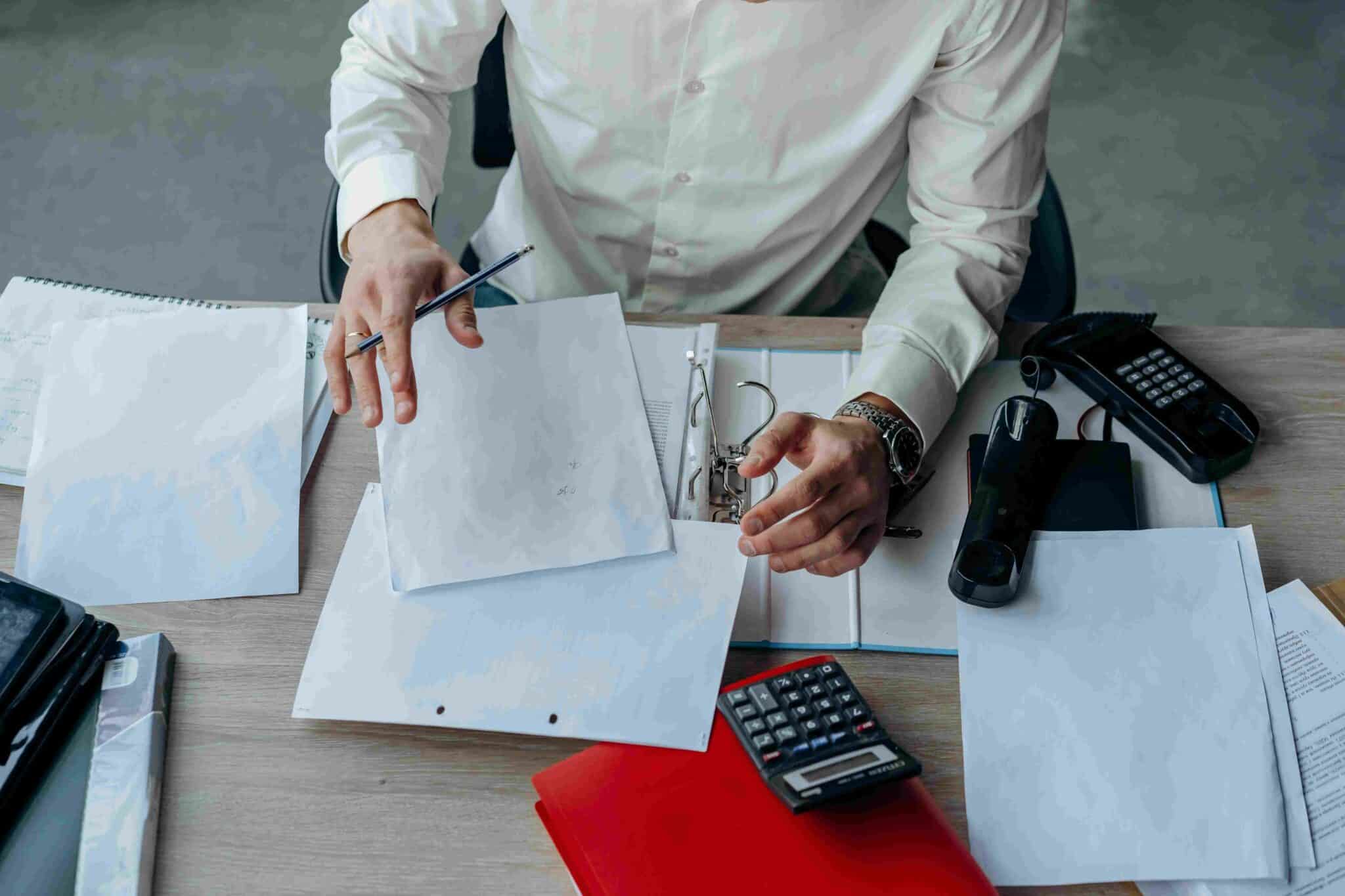 fractional cfo working at desk